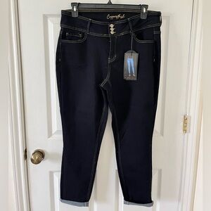 Copperflash Dark Blue Curvy Ankle Skinny Jeans